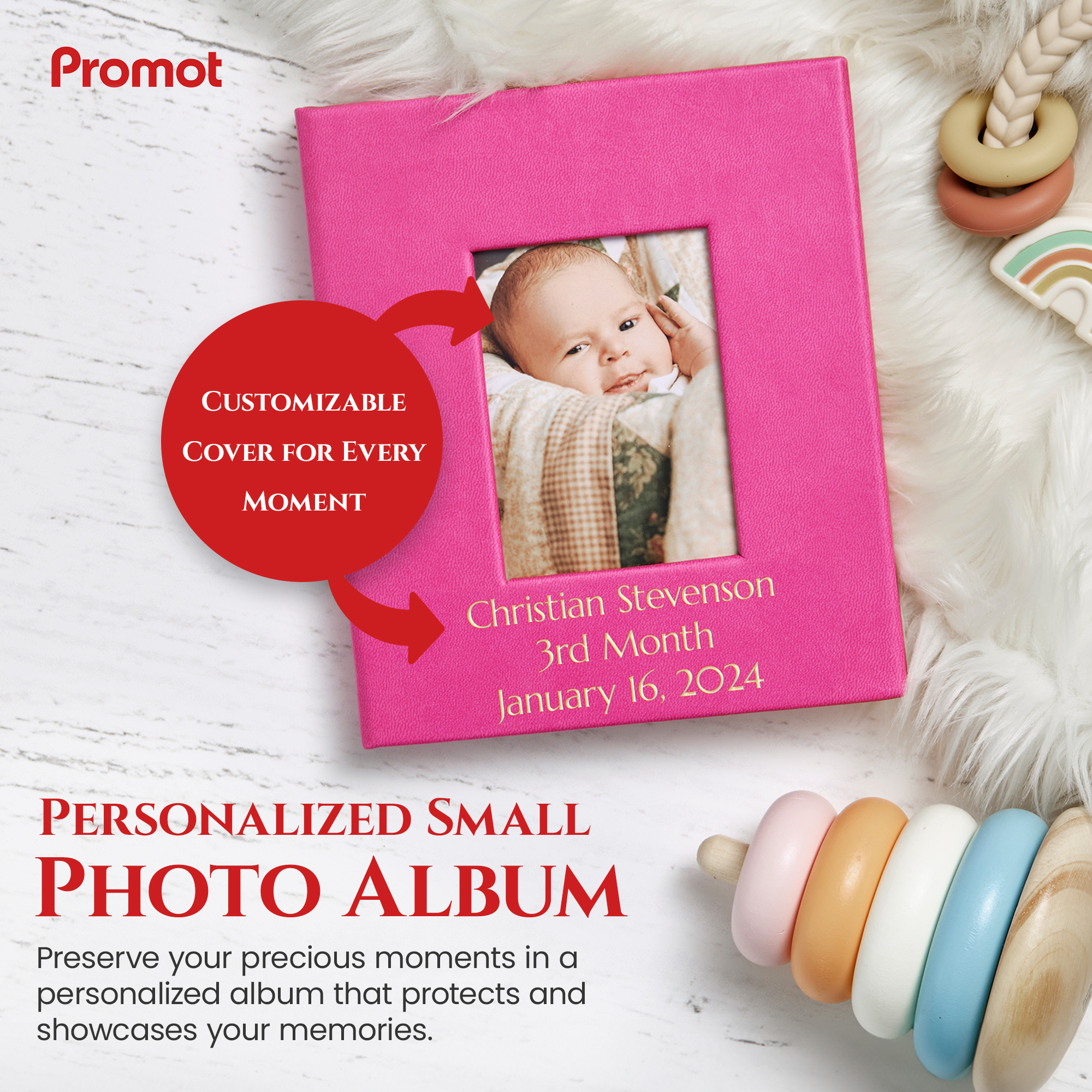 Custom 4x6 Photo Album - Pink hover